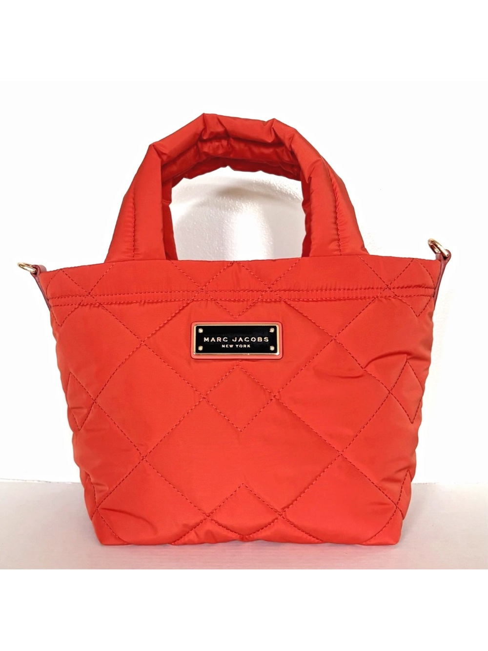 New Marc Jacobs Small Tote Quilted Nylon Sunset